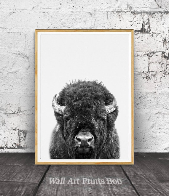Bison Print Buffalo Wall Art Nursery Decor - Nursery Buffalo Wall Decor Bison Print Buffalo Wall Art Nursery Decor - Nursery Buffalo Wall Decor