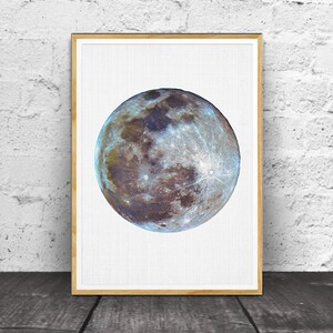 Moon Wall Art, Moon Poster, Moon Print, Moon Wall Print, Moon Photo, Moon Printable, Planet Print, Space Wall Art, Moon Art, Moon Decor