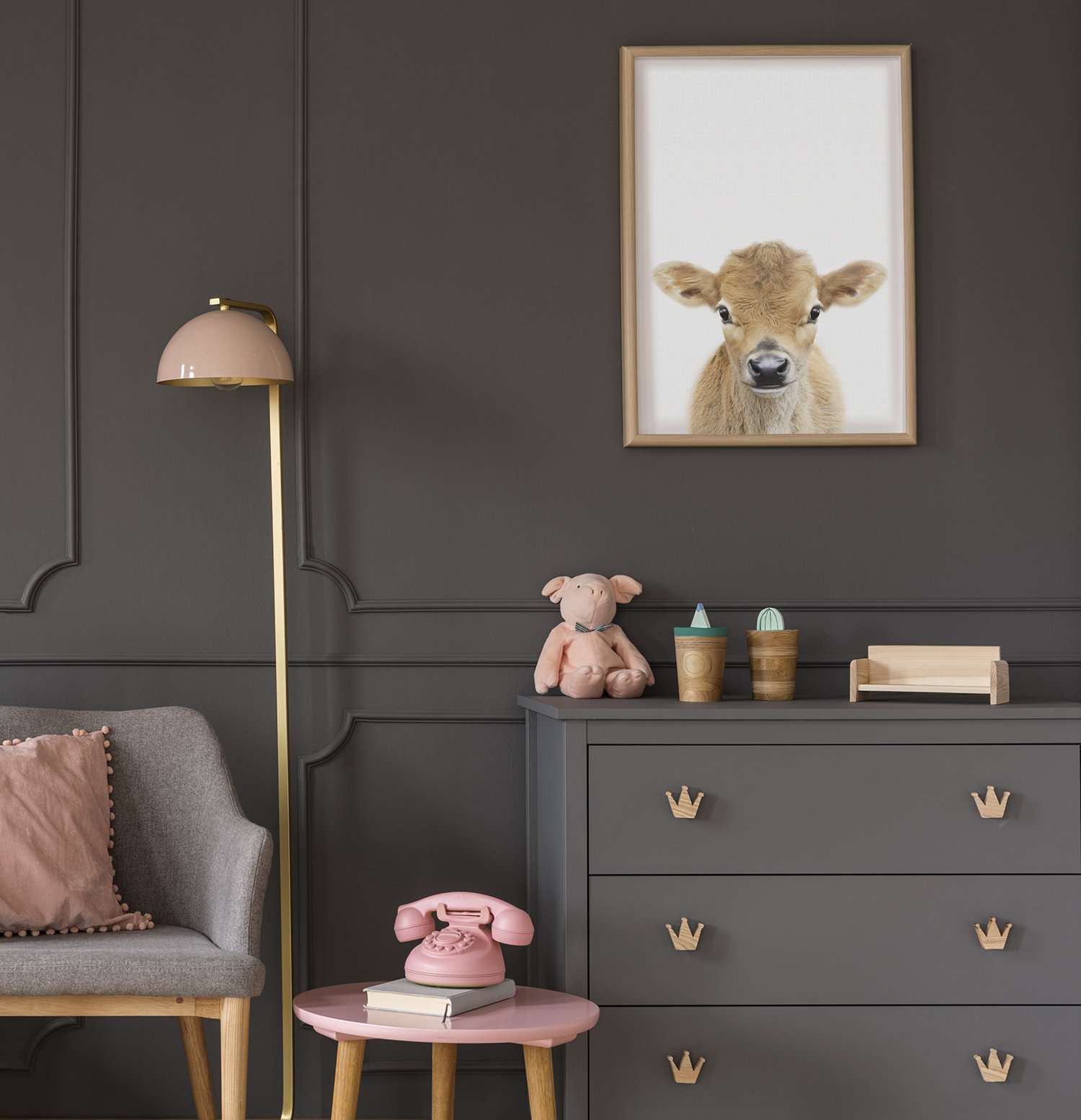 Baby Cow Print Calf Print Baby Cow Wall Art Nursery Farm Etsy