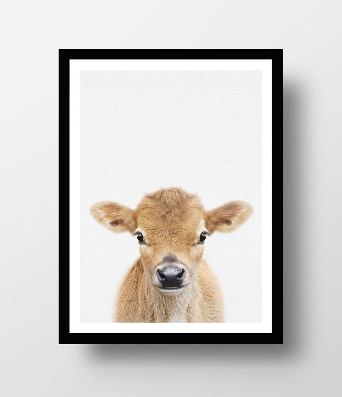 Baby Cow Print Calf Print Baby Cow Wall Art Nursery Farm Etsy