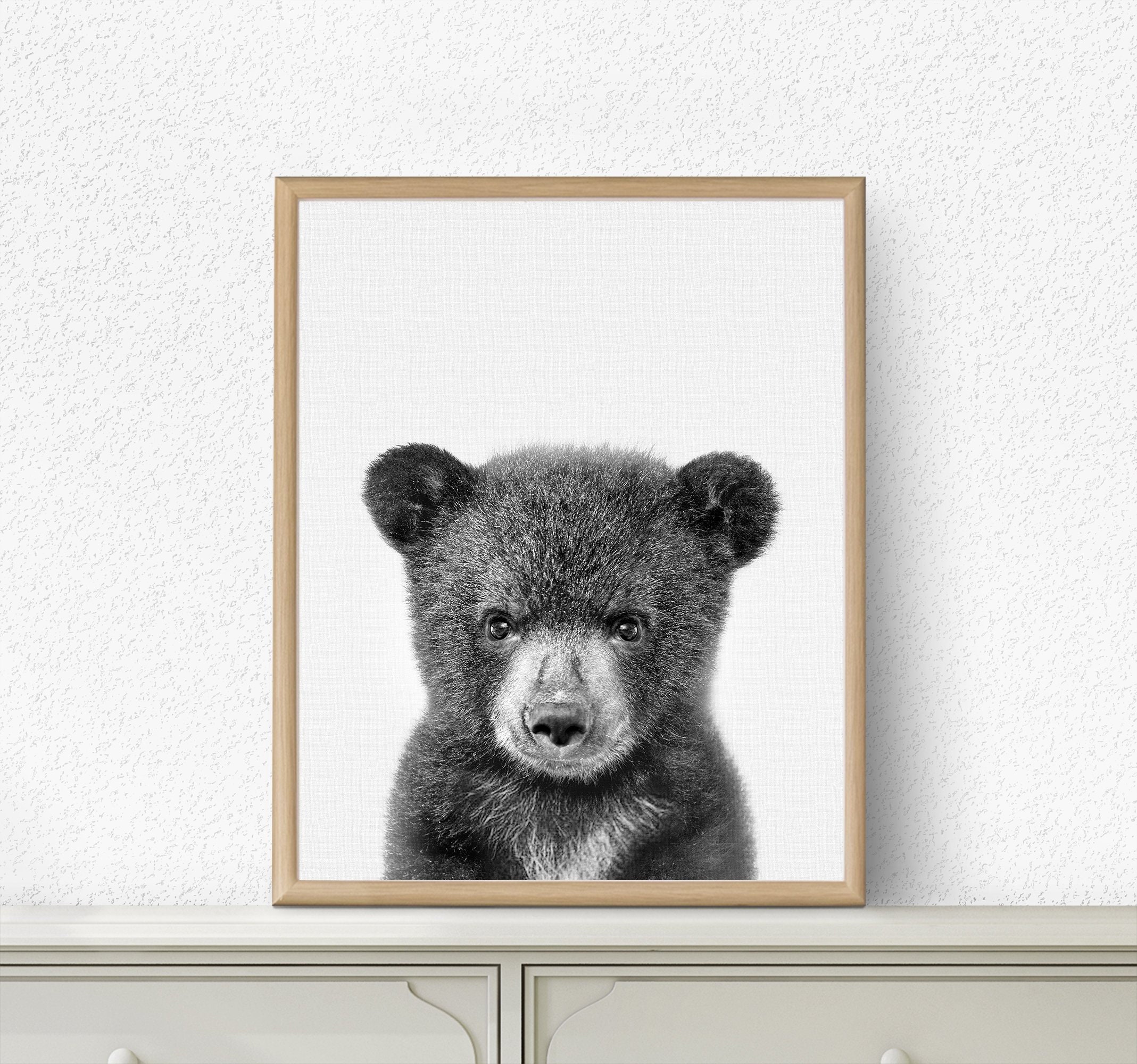 Bear Cub Print Woodland Animals Woodlands DecorBaby Animal | Etsy