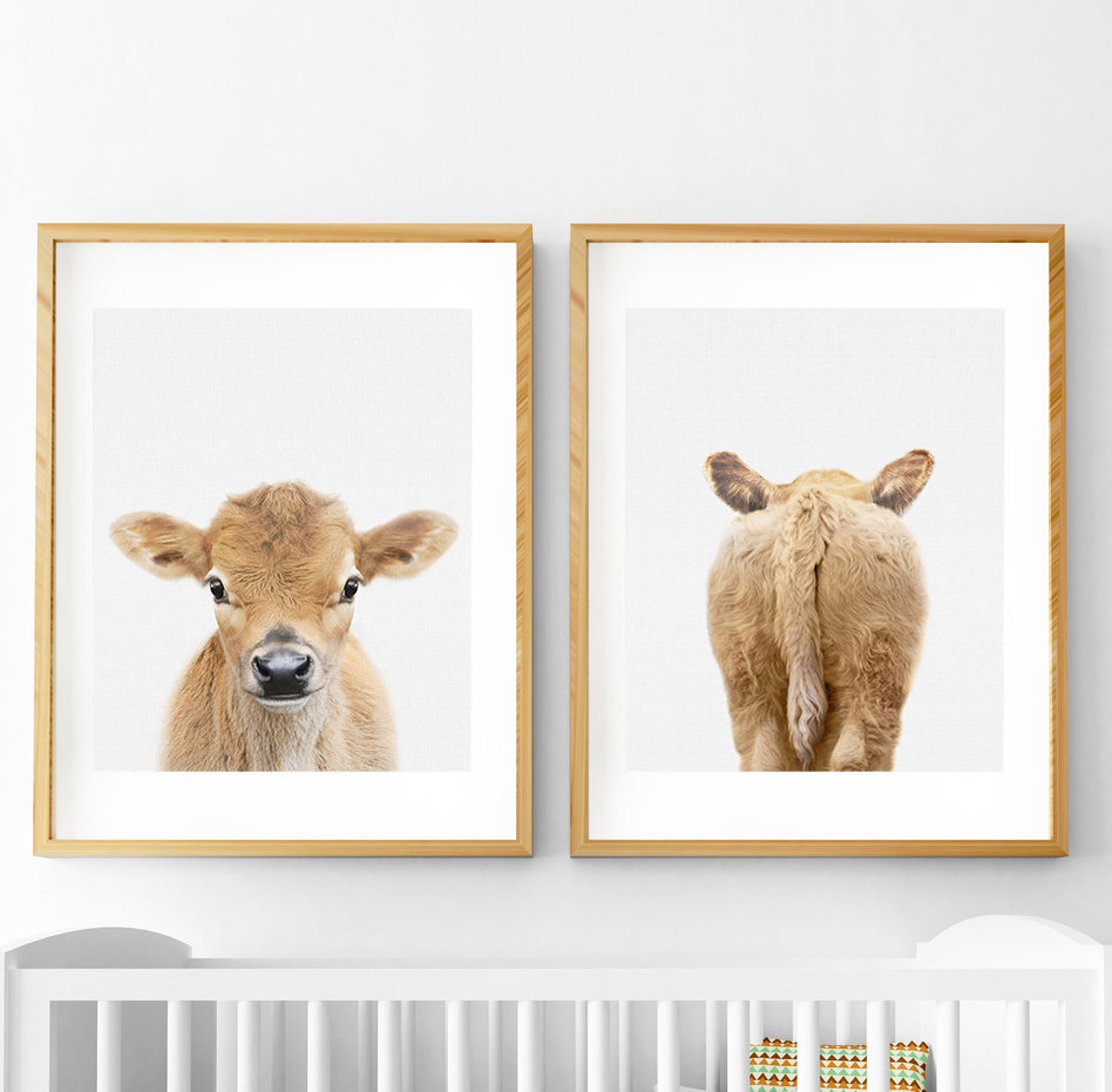 Baby Cow Print Calf Print Baby Cow Wall Art Nursery Farm Etsy