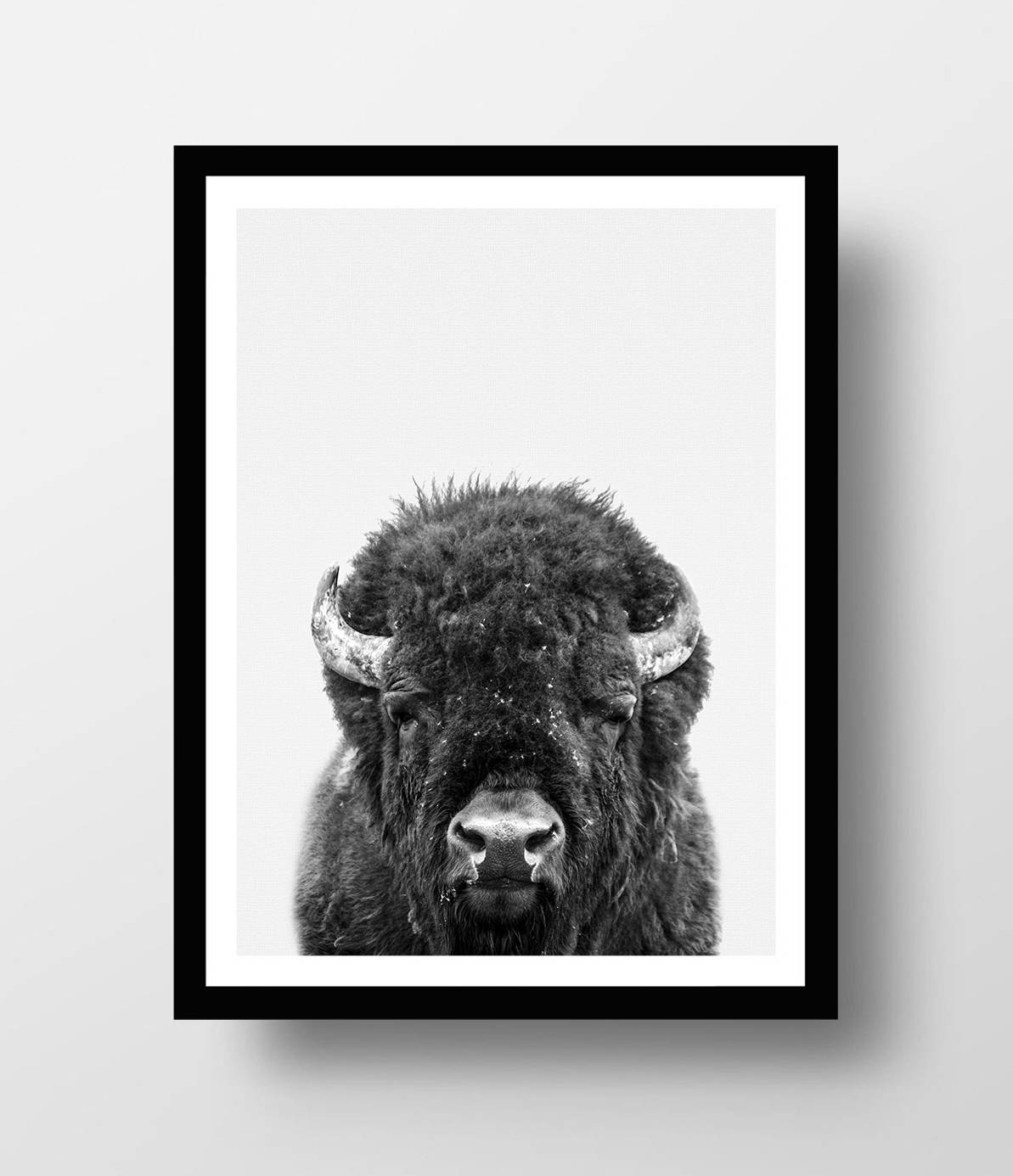 Bison Print Buffalo Print Bison Wall Art Nursery Decor Etsy