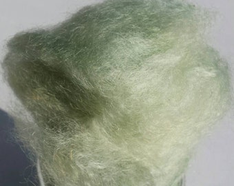 Seafoam green wool batting, 1oz, hand dyed wool, carded wool, wool batts, felting wool, spinning fiber, crafting supplies, macrame, weaving