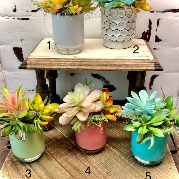 succulent plants, for tiered trays, faux plants, small plant, tiered tray decor