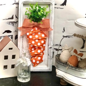 Carrot pictures, Easter wall hanging, farmhouse, door hanger, carrot artwork, rustic, reclaimed wood, image 2