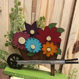 Mini flower cart, summer decor, tiered trays, ice cream, small signs, layered  flower cart, sunglasses