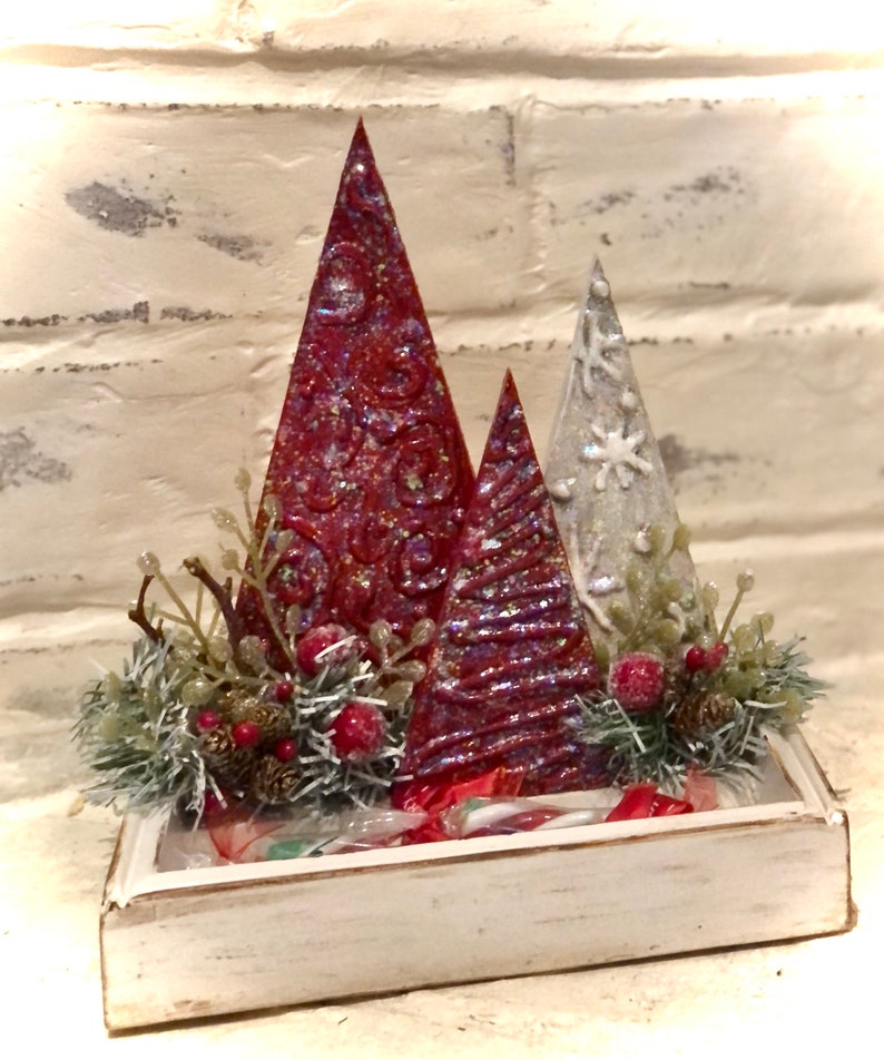 Christmas Trees Display Box, Candy Tray, Triangle Trees, Card Holder, 7