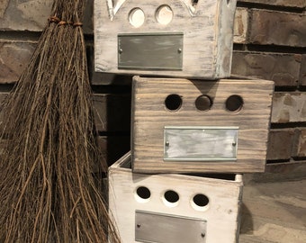 WOOD BOXES, rustic, hand made, reclaimed wood boxes, storage