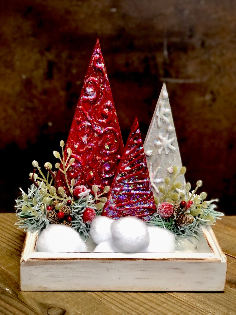 Christmas Trees Display Box, Candy Tray, Triangle Trees, Card Holder, 7
