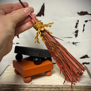 WITCHES BROOM, 3 sizes, small broom, floral spray