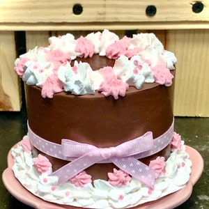 Faux chocolate cake, Valentine’s Day, photo prop, mini cake, faux desserts, coffee bar