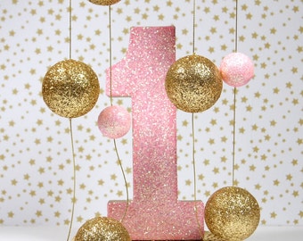 I Am One Birthday Decoration, Birthday Decor, Pink and Gold Birthday, First Birthday