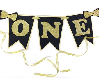 Mr Onederful Birthday, One Birthday Banner, Mustache Confetti, Gold/Black Straws, Months Banner, Cake topper