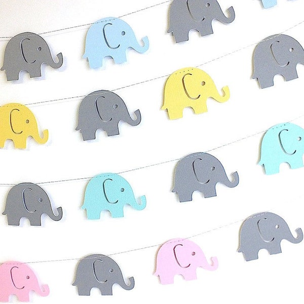 Elephant Garland, Elephant Decoration, Nursery Decor, Birthday Decoration, Baby Shower