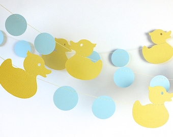 Duck Garland, Yellow Rubber Duck Party, Rubber Duck Baby Shower, Ducky Garland, Duckling Nursery Decorations