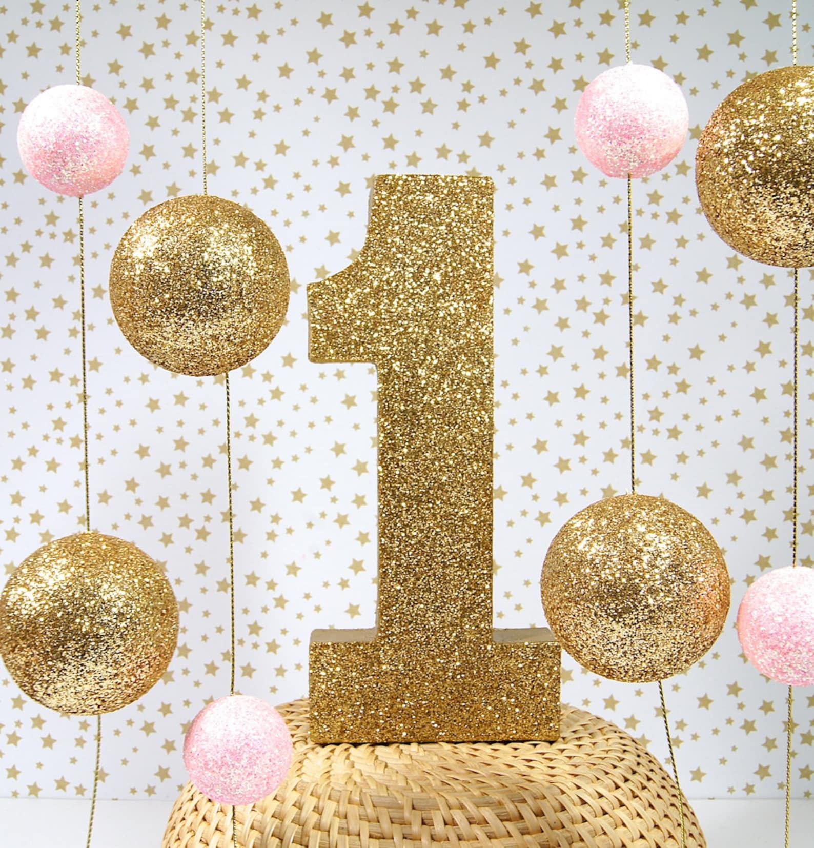 I Am One Birthday Decoration Birthday Decor Pink and Gold - Etsy India