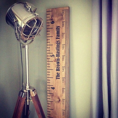 Wooden Ruler Height Chart 6'6 Personalised Giant Etsy UK