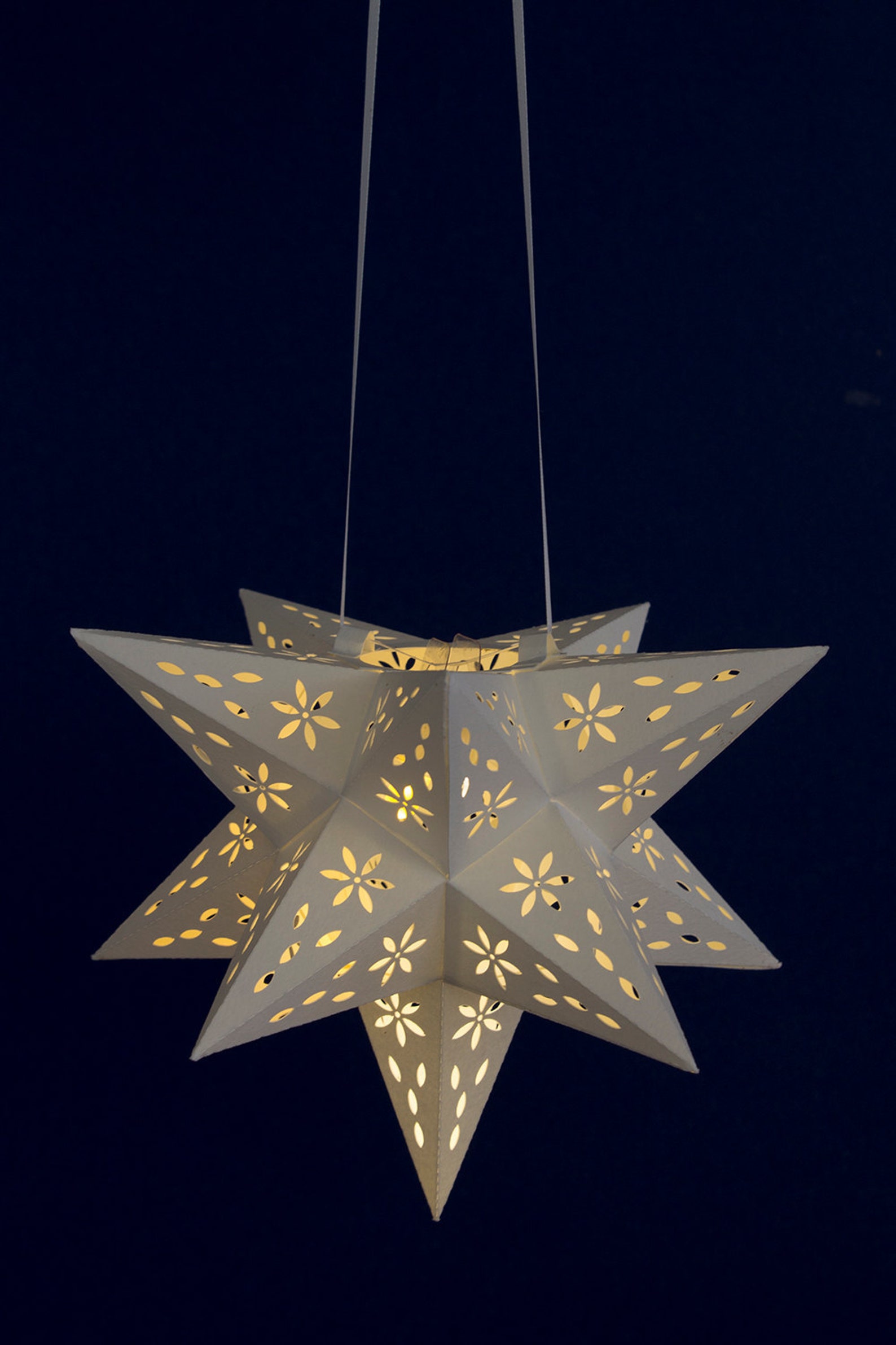 3D Flower Star Luminary Lantern SVG CUTTING file and pdf Etsy