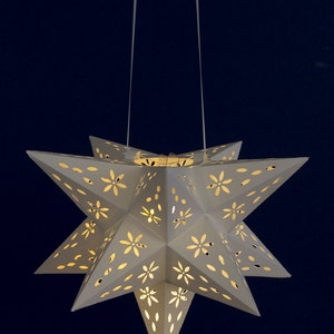 3D Flower Star Luminary Lantern - SVG CUTTING file and pdf special occasion, party, lamp, lighting, design, pattern, template, instructions image 2