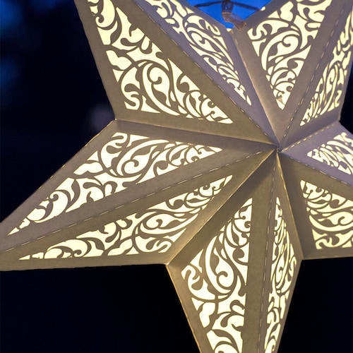 Paper Star Lantern W Tiny Stars SVG CUTTING FILE Pdf Special Etsy