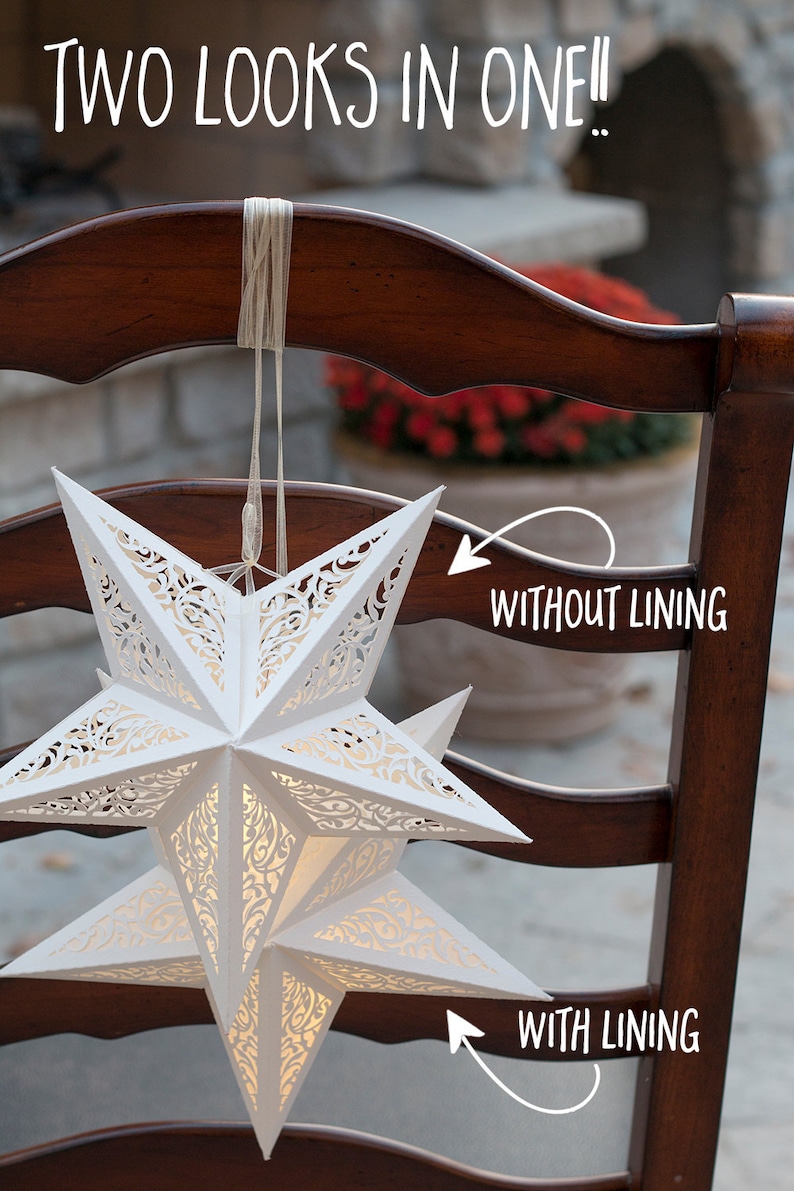 Download 3D Paper Star Lantern w Flourishes SVG cutting file Pdf | Etsy