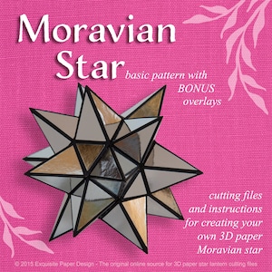 3D Moravian Paper Star Lantern Basic Design - SVG CUTTING FILE special occasion, mexican star, design, pattern, template, decoration, party
