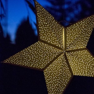 Lanterna stella di carta 3D con piccoli punti - FILE DI TAGLIO SVG Pdf occasione speciale, luminare, illuminazione, design, modello, modello, decorazione, parte