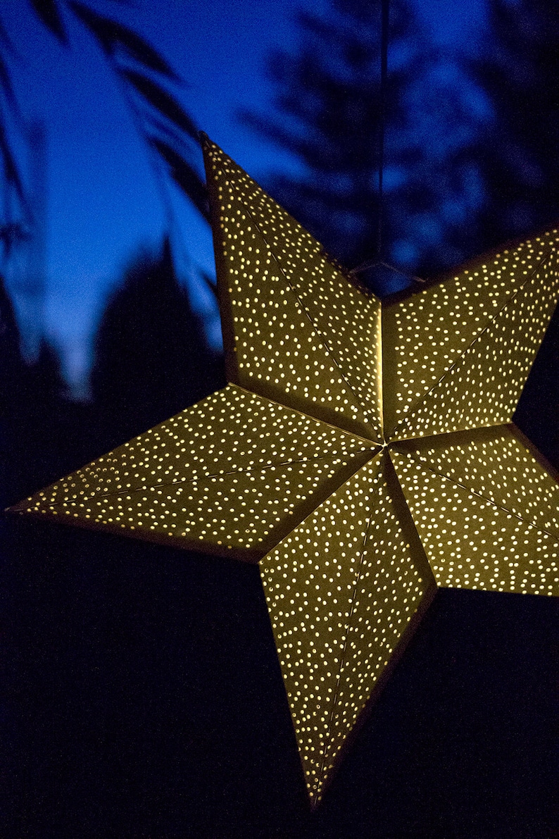 Download 3D Paper Star Lantern w Tiny Dots SVG CUTTING FILE Pdf | Etsy