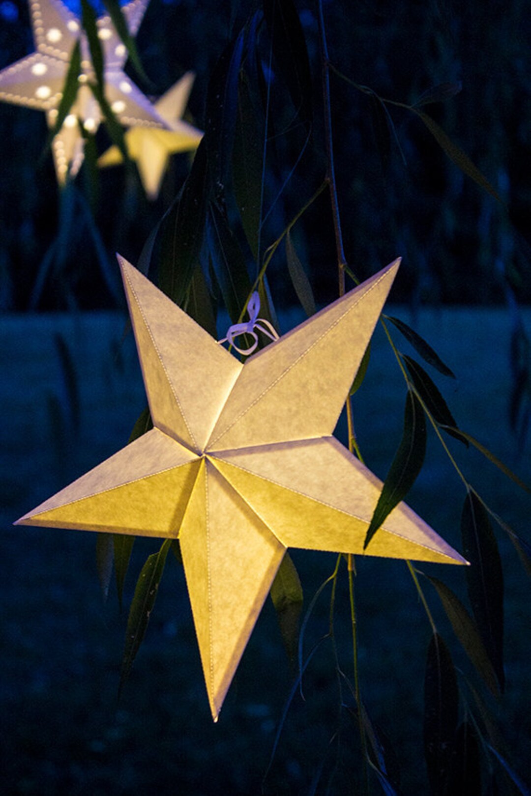 3D Basic Paper Star Lantern SVG CUTTING FILE and Pdf Template Special