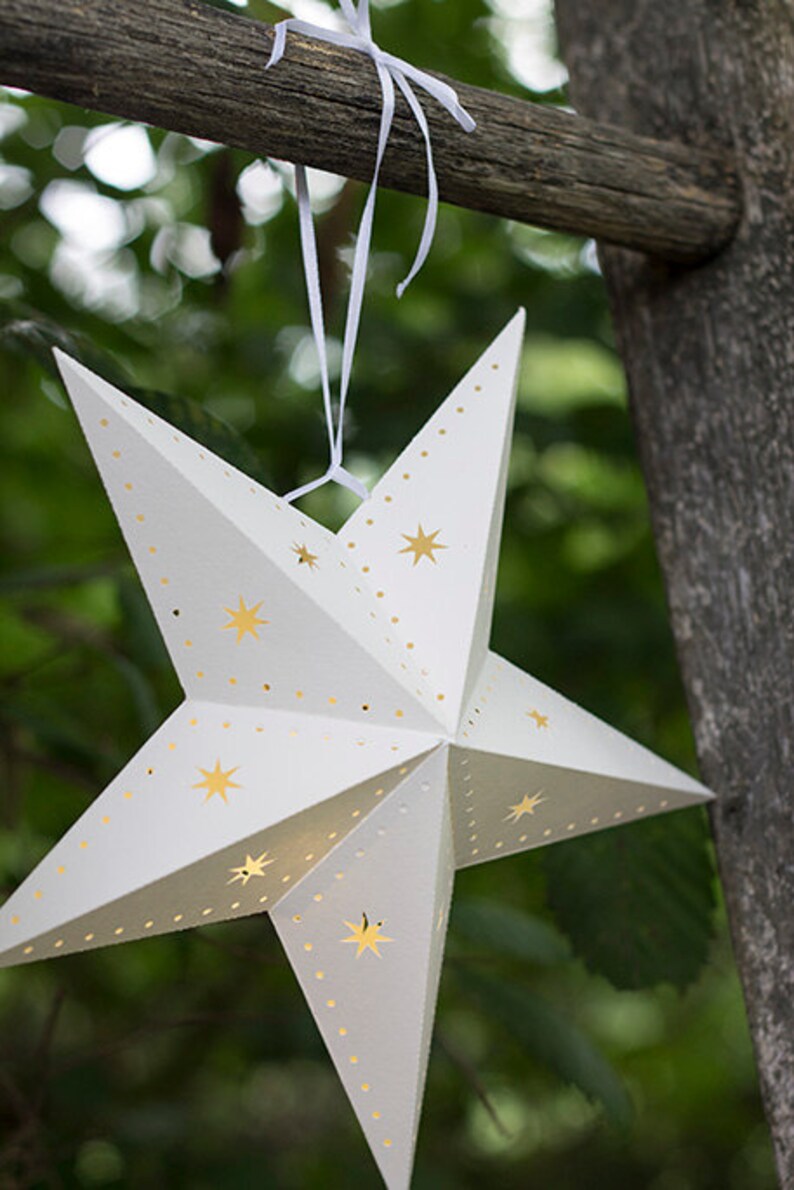 Download Paper Star Lantern w Stars and Dots SVG CUTTING FILE Pdf ...