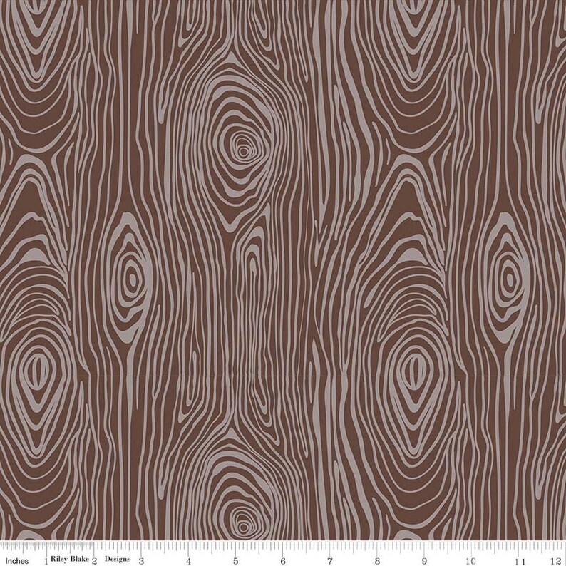 FLANNEL Woodgrain Brown Riley Blake #F5431-100/% Cotton Flannel Knock Wood Flannel Brown Wood Grain