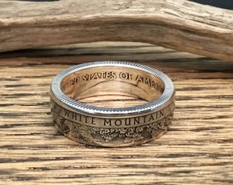 NH White Mountain National Forest , 90% Silver Coin Ring