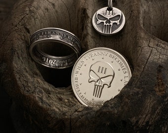 1/2 Ounce Silver Punisher Coin Ring