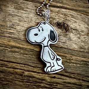 Vintage Snoopy Pendant: Upcycled Spoon Jewelry