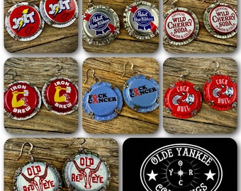 Vintage Bottle Cap Earrings