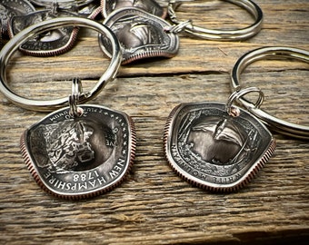 State Or Territory Cowboy Hat Key Rings .