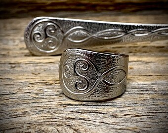 Triskele Celtic Spoon Ring