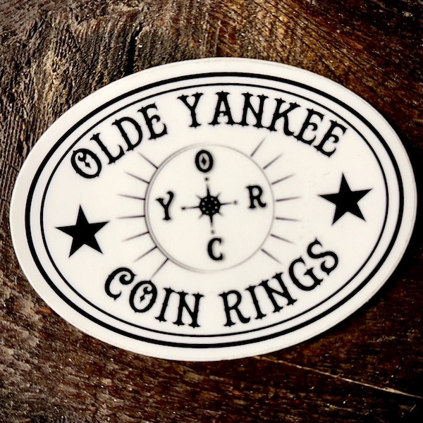 Olde Yankee Coin Rings Logo Sticker