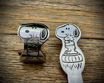 Snoopy/Woodstock Stainless Steel Spoon Ring