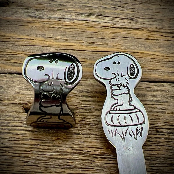 Snoopy/Woodstock Stainless Steel Spoon Ring