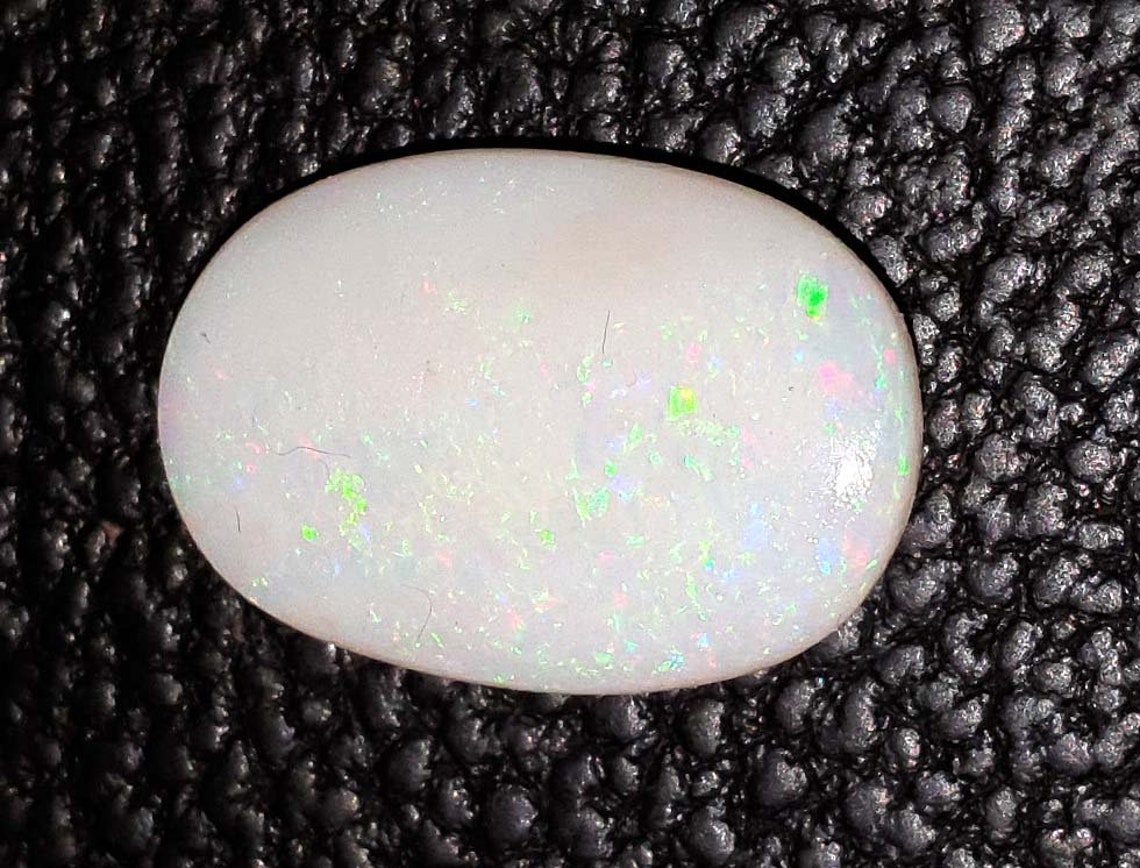 Australian Natural White Opal With Fire Loose Oval Gemstone Etsy
