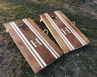Stained Letter Cornhole boards, corn hole board, Toys and Games, Outdoor Recreation, Lawn Games, bean bag toss, Cornhole board, cornhole