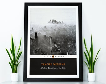 VAMPIRE WEEKEND Minimalist Poster Silhouette Music Heads Minimal Ezra Koenig