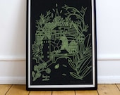 Sérigraphie de la ville de Strasbourg