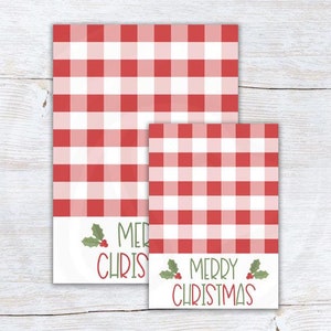 Farmhouse Christmas Cookie Cards, Mini Cookie Card Digital Download, Printable Christmas Cards Large Gift Tags Party Favor