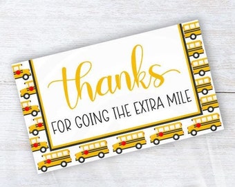 Busfahrer Wertschätzung Tasche Toppers druckbar Danke Cookie Treat Geschenk Ende des Jahres Instant Download