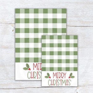 Farmhouse Christmas Cookie Cards, Mini Cookie Card Digital Download, Printable Christmas Cards Large Gift Tags Party Favor