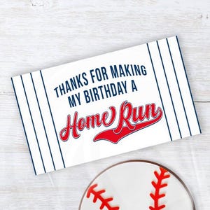 Baseball Geburtstag Danke Lecker Taschen Topper, Kids Home Run Geburtstag Favor Bag Topper, Baseball Cookie Bag Topper, 2 Größen, Download