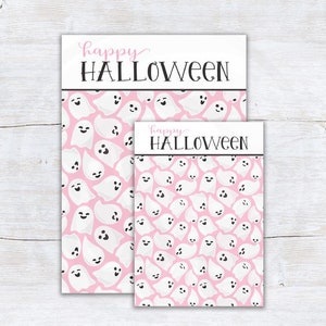 Halloween Geist Mini Cookie Karte Backer, rosa Halloween niedlichen Geist Mini und große Cookie Karte Backer, Instant Download